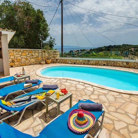 Loggos Seaview Cottage With Private Pool By Konnect Longos  Экстерьер фото